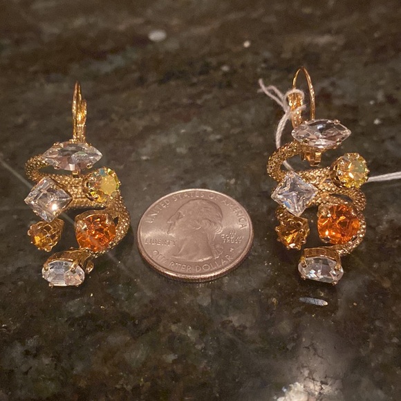 Italian Artisan Swarovski Crystal Earrings - Picture 4 of 4